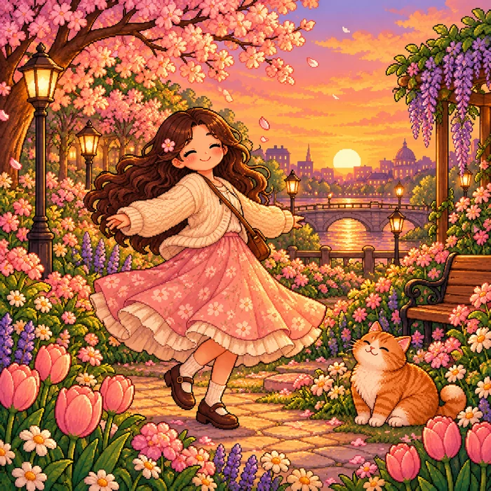 Cozy pixel-art room during the ovulatory phase